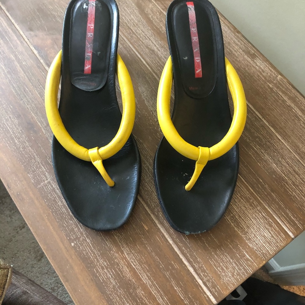 Yellow Prada Sandals